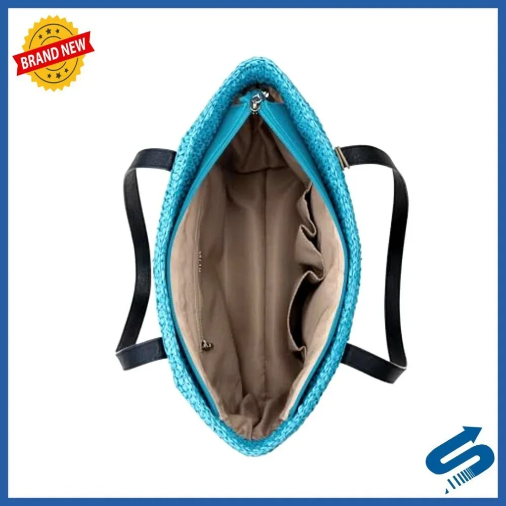 Large Shoulder Tote Bag Spacious Zip Purse Double Straps Everyday Essentials